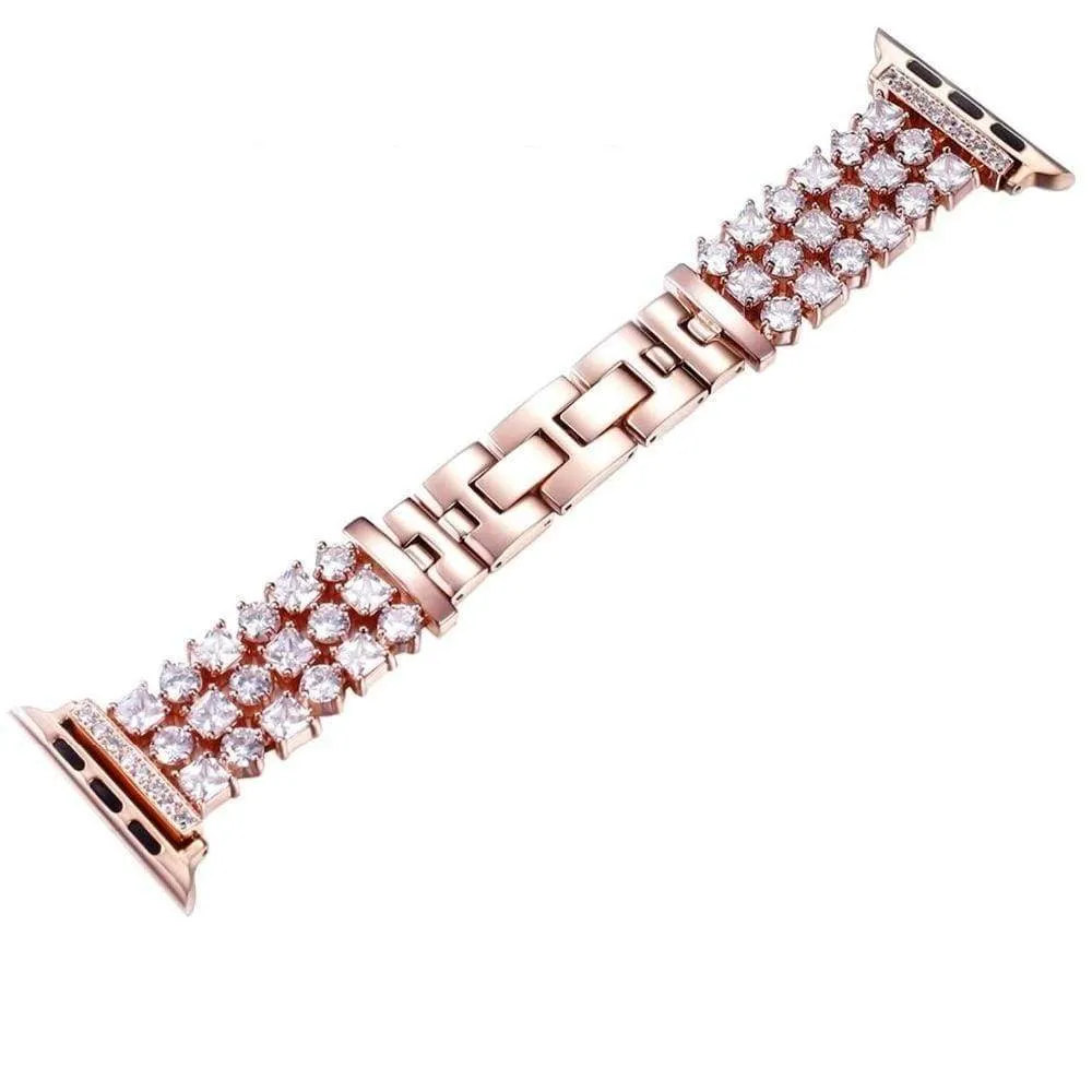 Luxury Bling Crystal Diamond Stainless Steel Link Bracelet Series 7 6