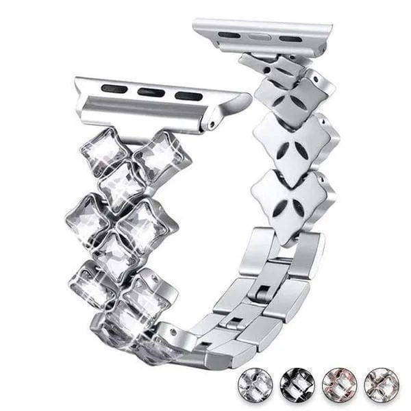 Luxury Bling Crystal Diamond Stainless Steel Link Bracelet Series 7 6