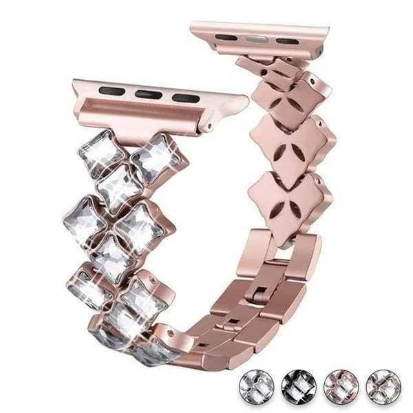 Luxury Bling Crystal Diamond Stainless Steel Link Bracelet Series 7 6