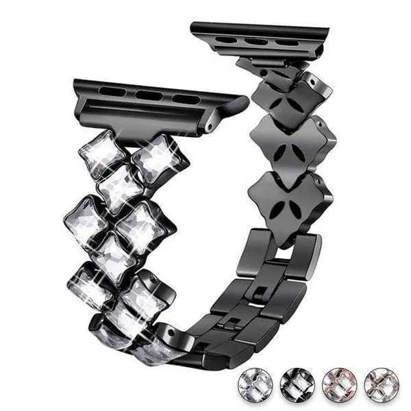 Luxury Bling Crystal Diamond Stainless Steel Link Bracelet Series 7 6