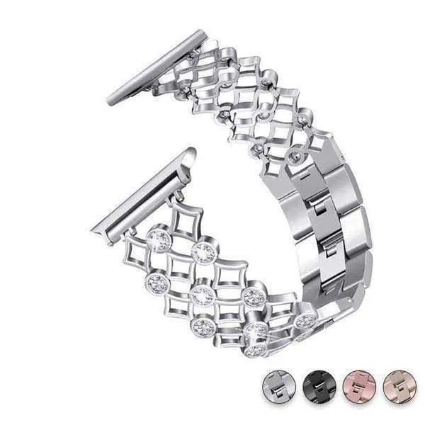 Luxury Bling Crystal Diamond Stainless Steel Link Bracelet Series 7 6