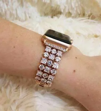 Luxury Bling Crystal Diamond Stainless Steel Link Bracelet Series 7 6