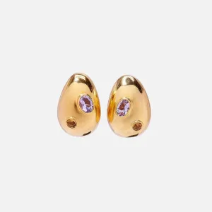 Mini Arp Earrings, Gold