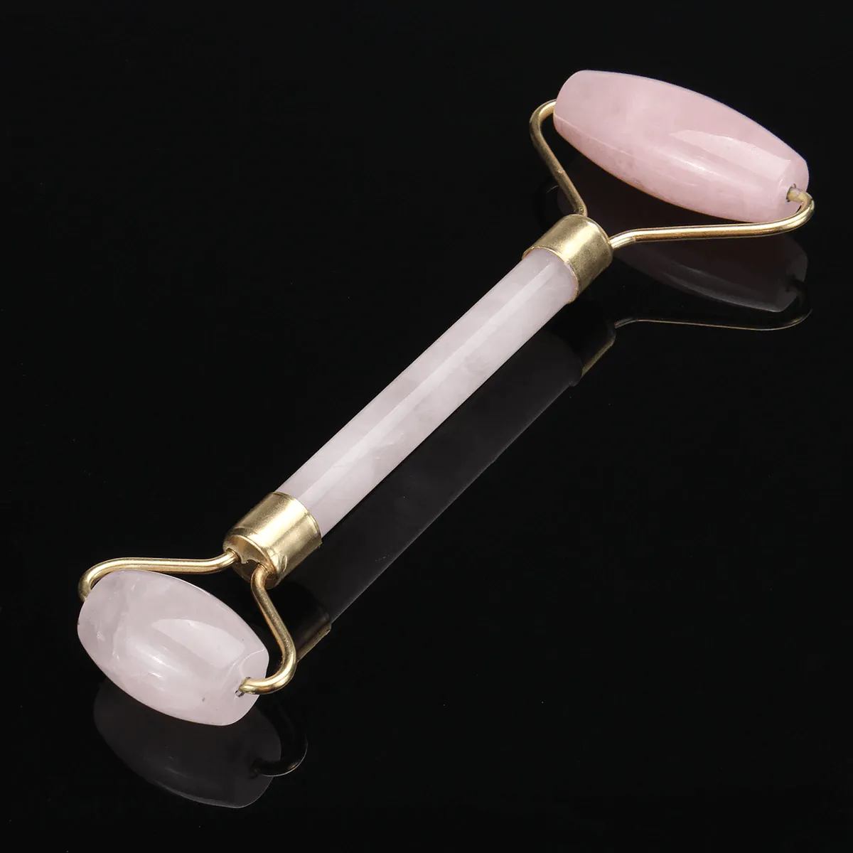 Natural Rose Quartz Roller Massage Tool