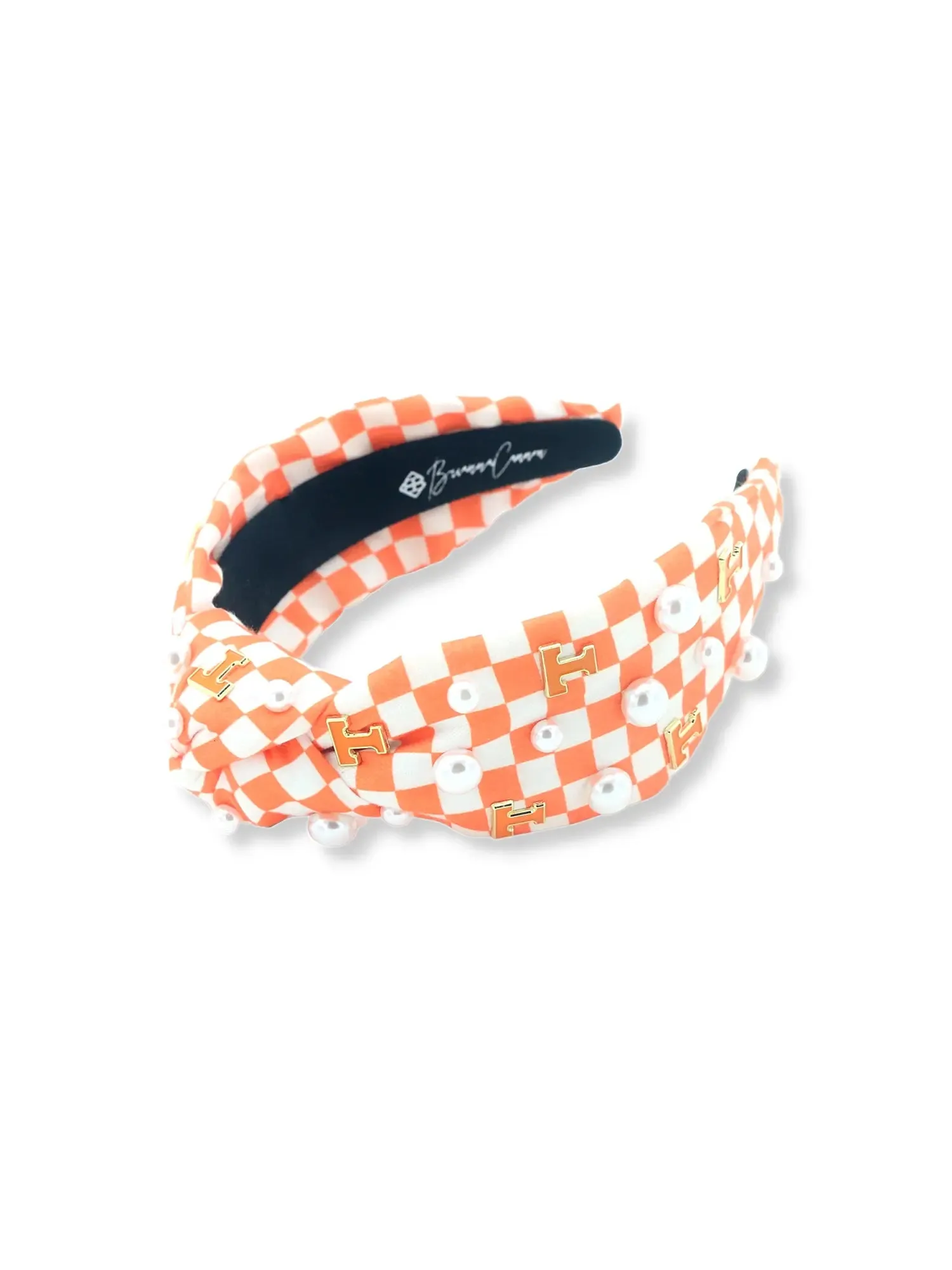 Orange & White Checkered University of Tennessee Logo Headband