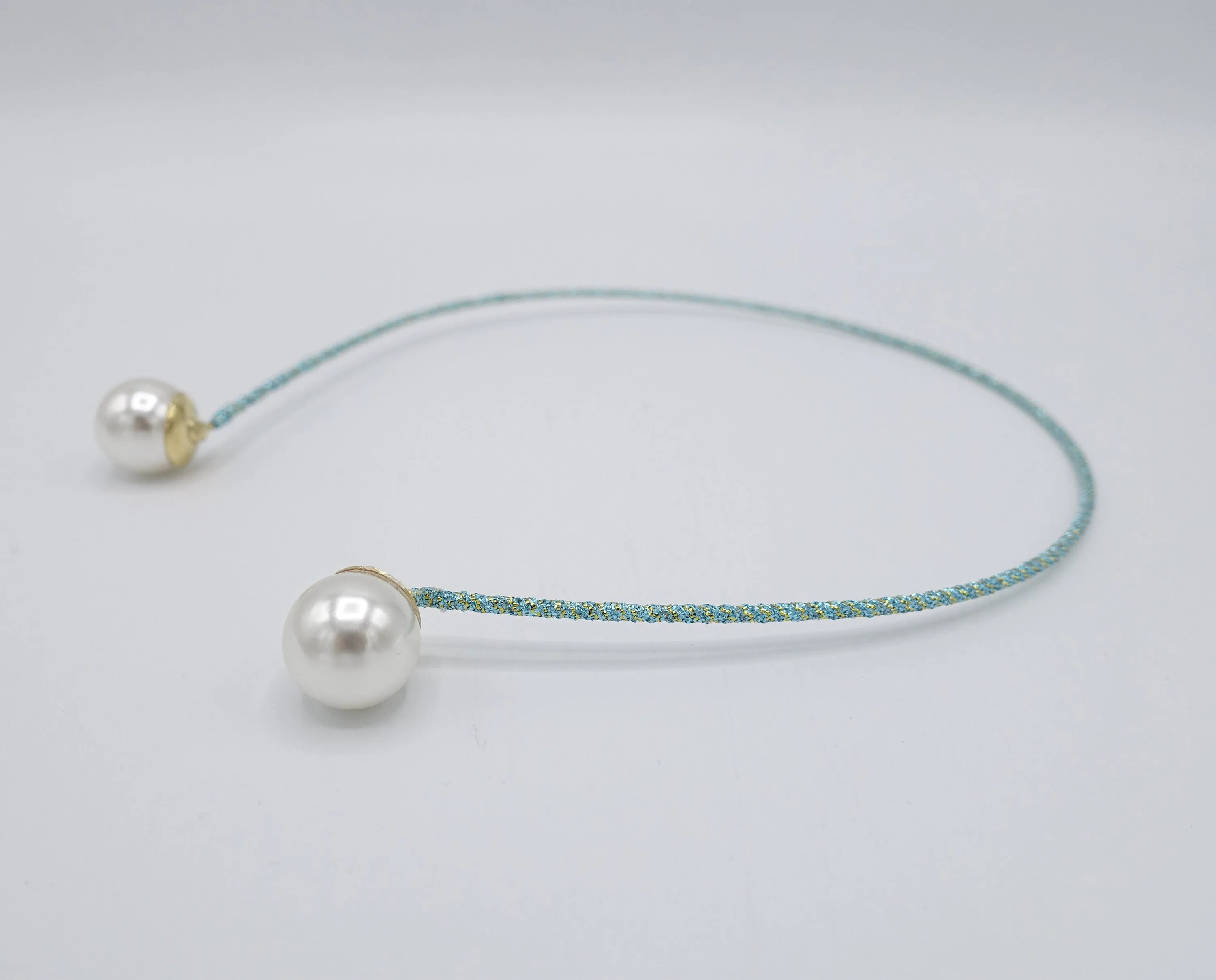 pearl ends thin metal headband