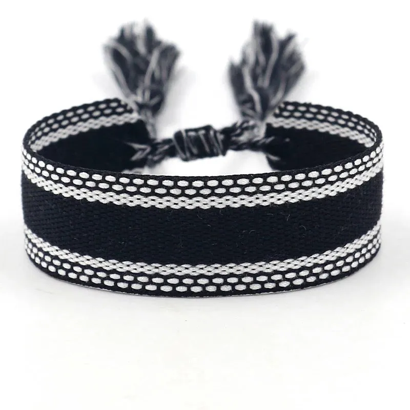 Personalized Woven Bracelet - Black