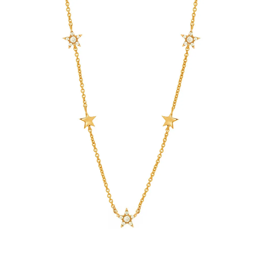 Petite Star Station Necklace