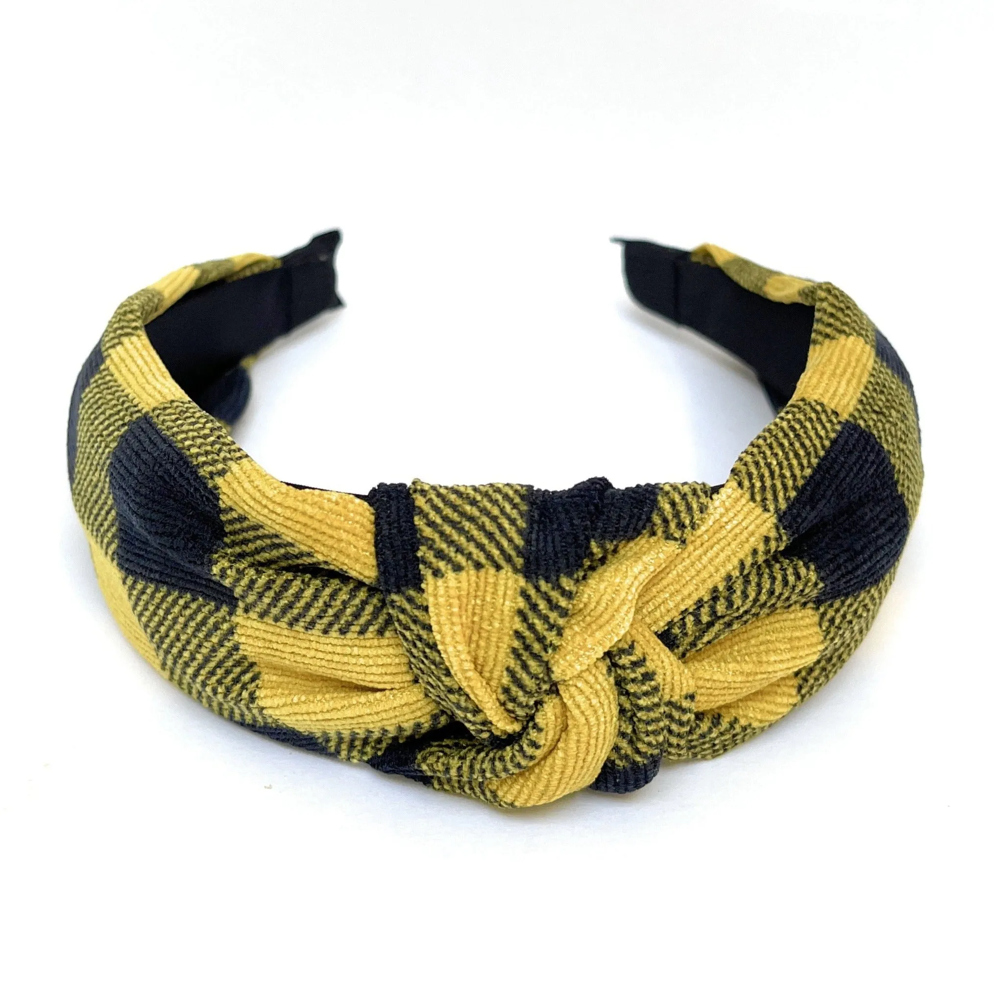 Plaid Corduroy Knot Headband