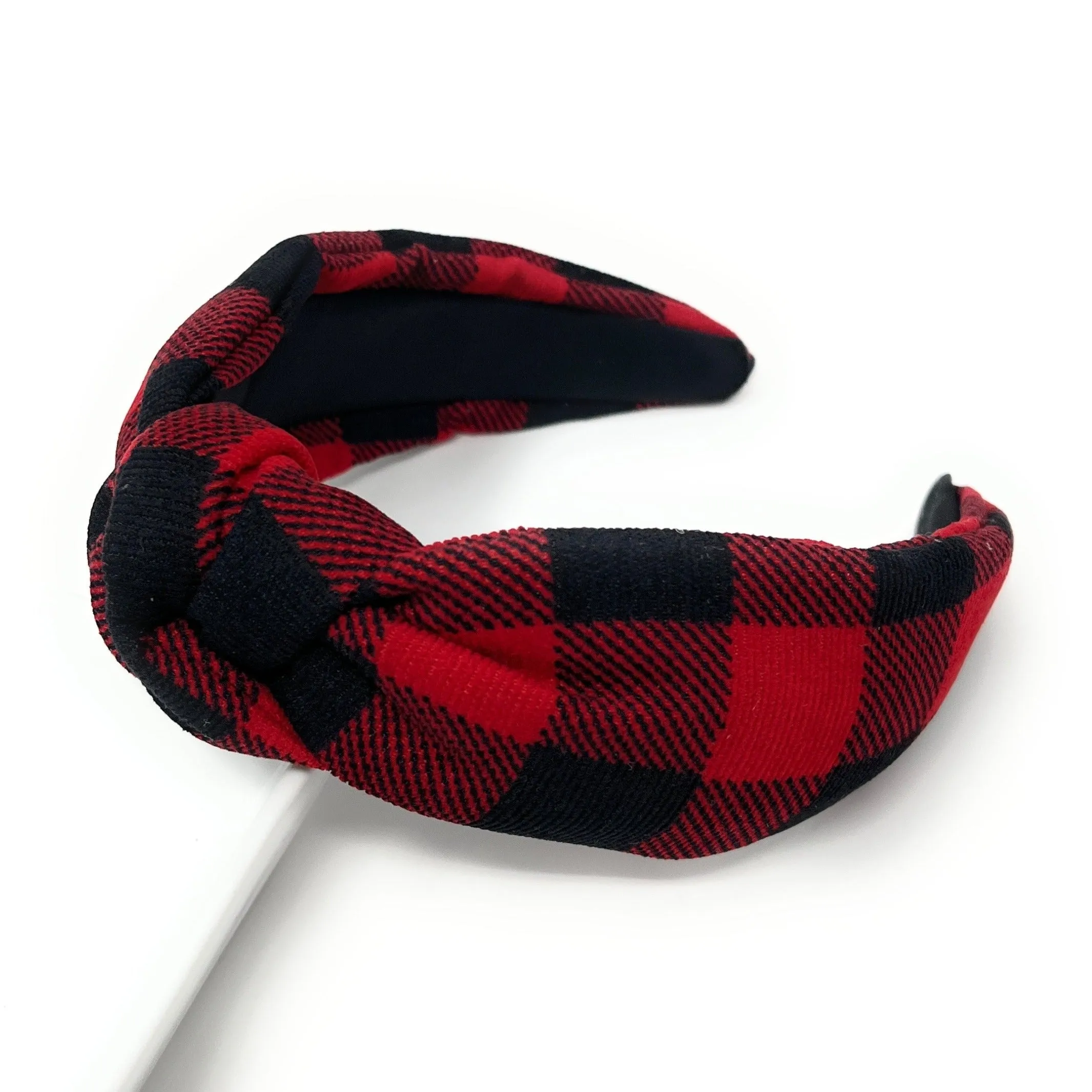 Plaid Corduroy Knot Headband