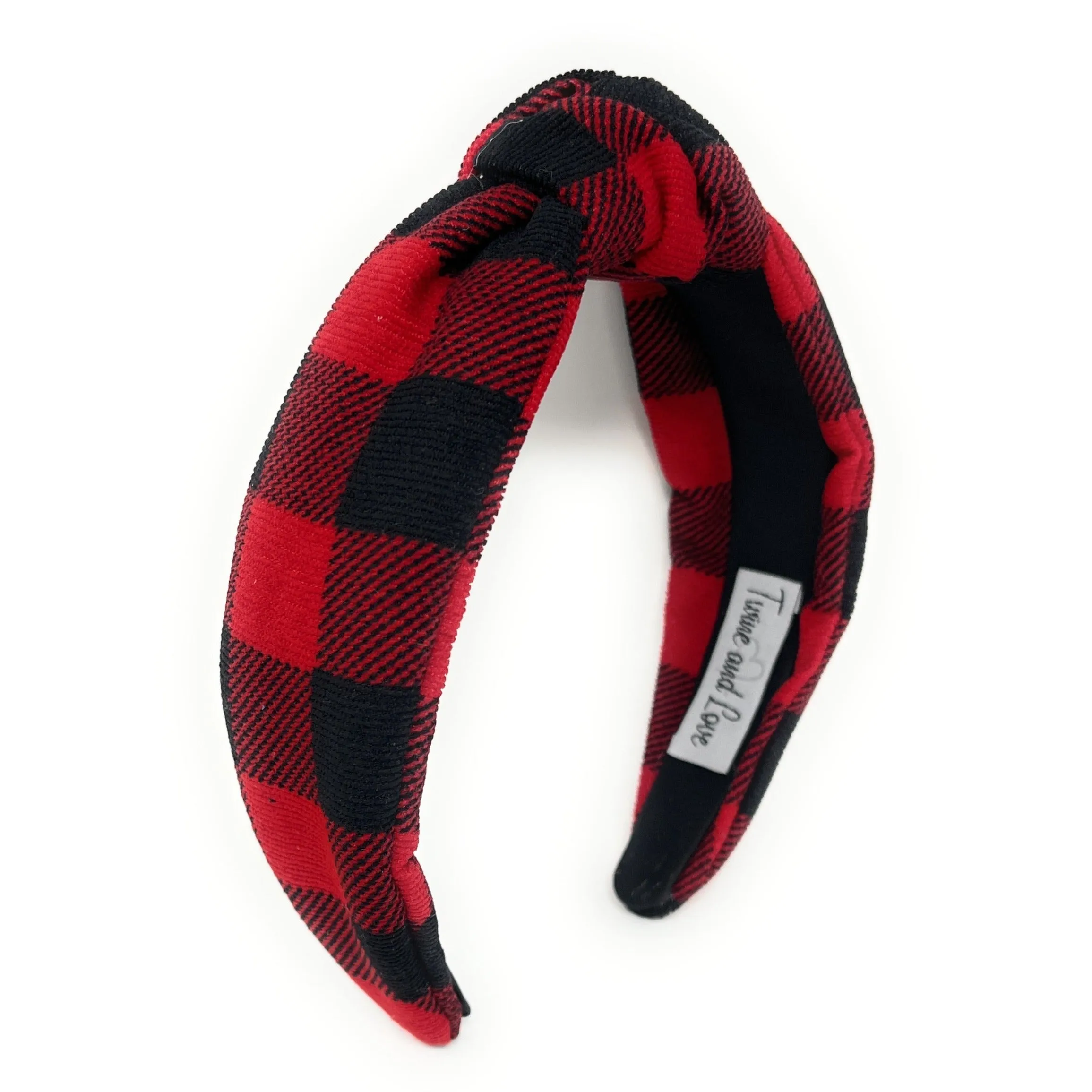 Plaid Corduroy Knot Headband