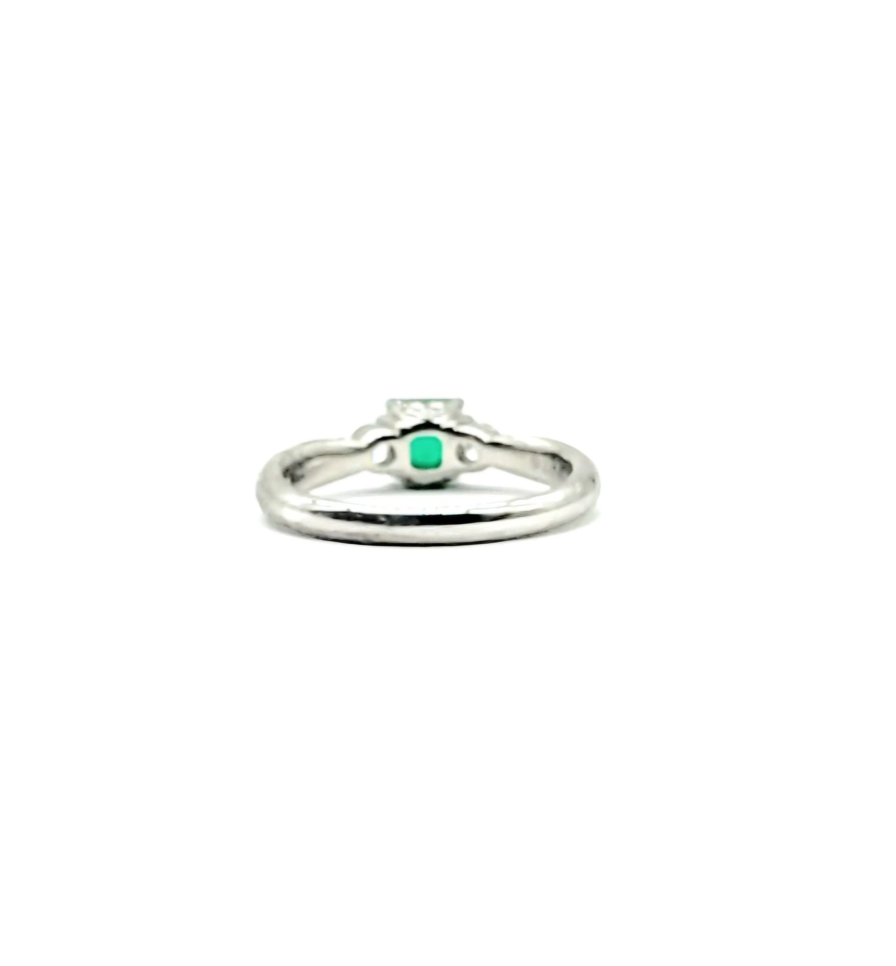 Platinum Dimond and Emerald ring