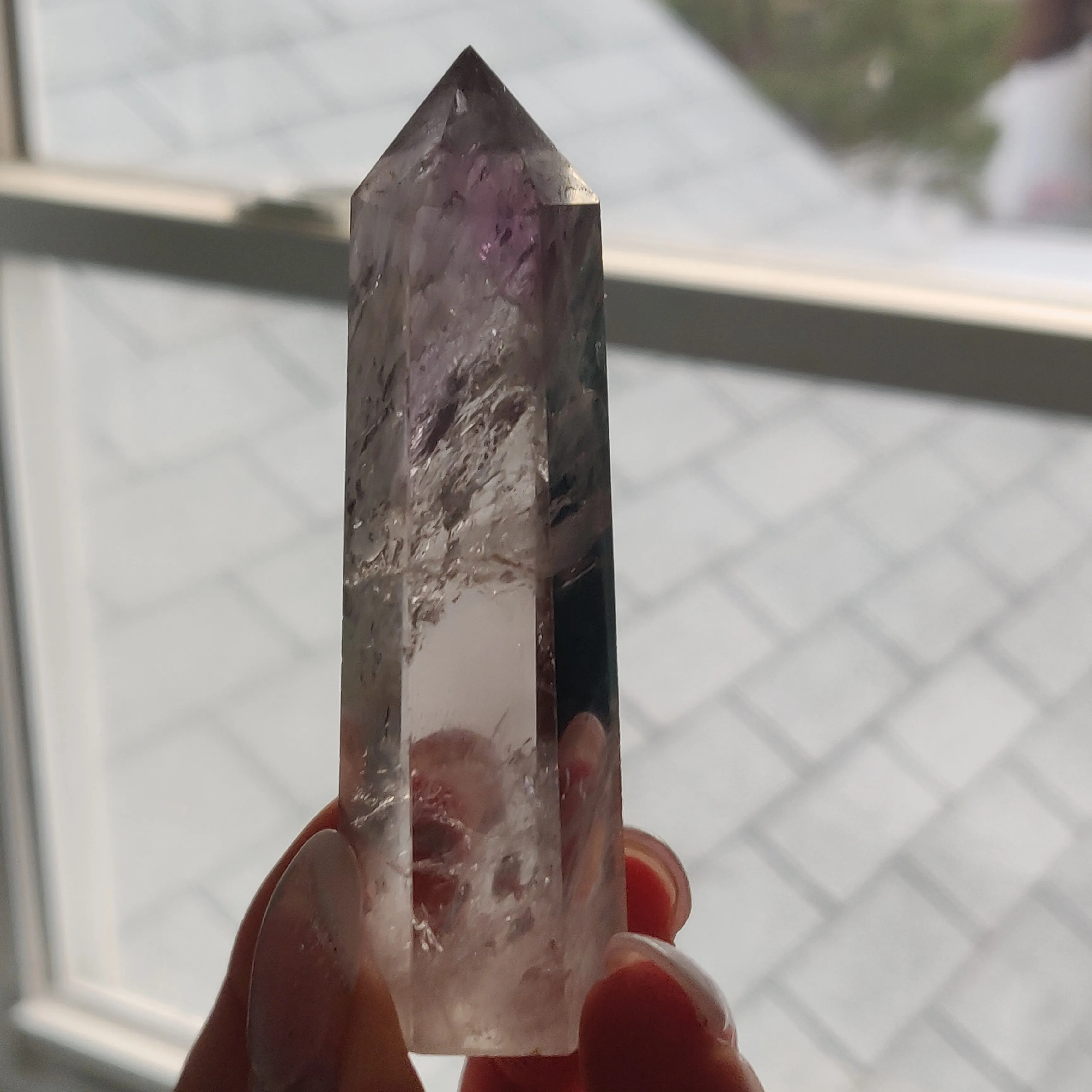 Polished Smoky Amethyst Point (#8)