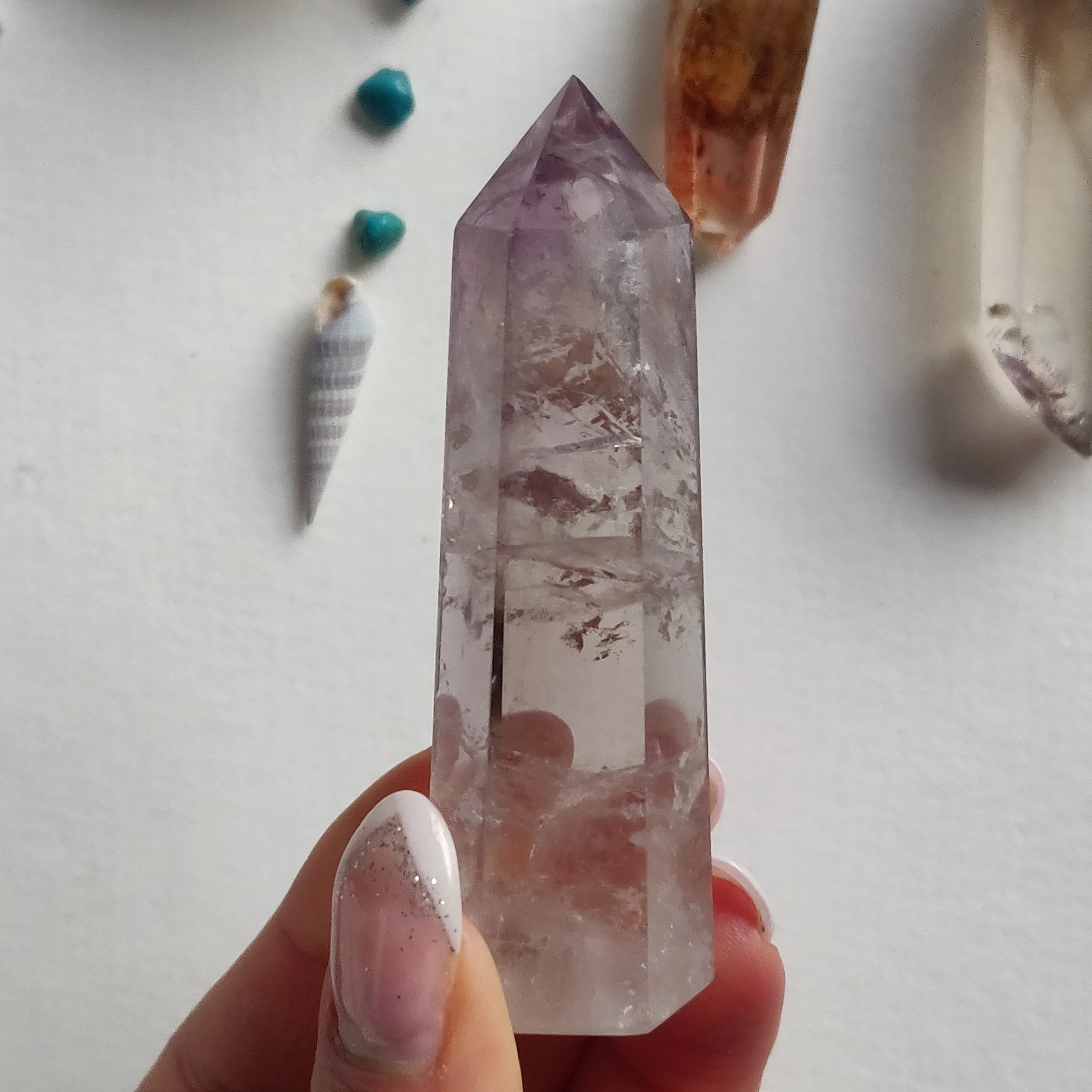 Polished Smoky Amethyst Point (#8)