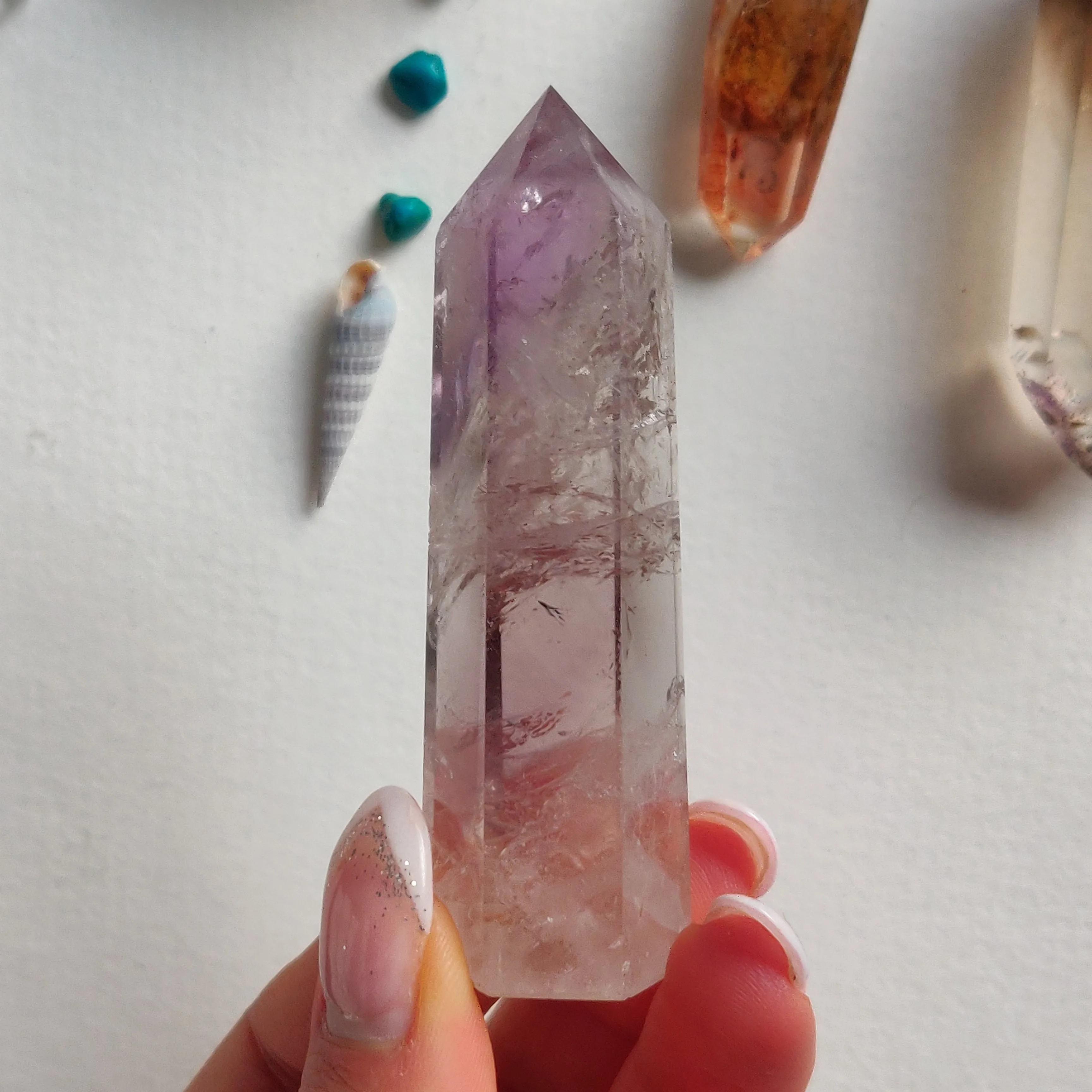 Polished Smoky Amethyst Point (#8)