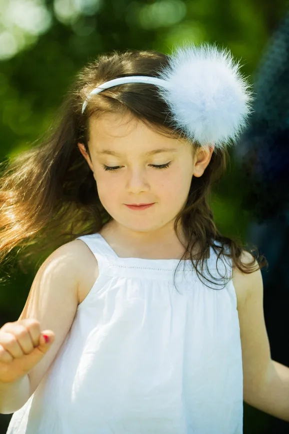 Pom Pom Girls Headband - Navy