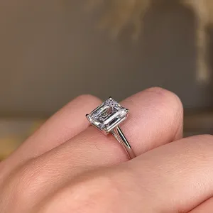 "Zola" Solitaire Emerald Cut Diamond Engagement Ring SSEC08