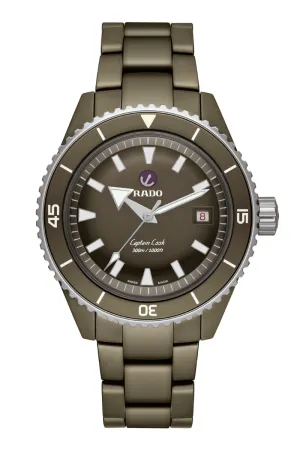 Rado Captain Cook Olive Green Ceramic Diver R32130312