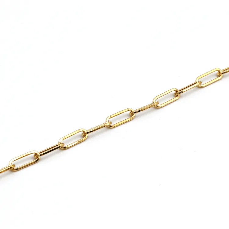 Real Gold Solid Link L Bracelet 1382 (19 C.M) BR1521