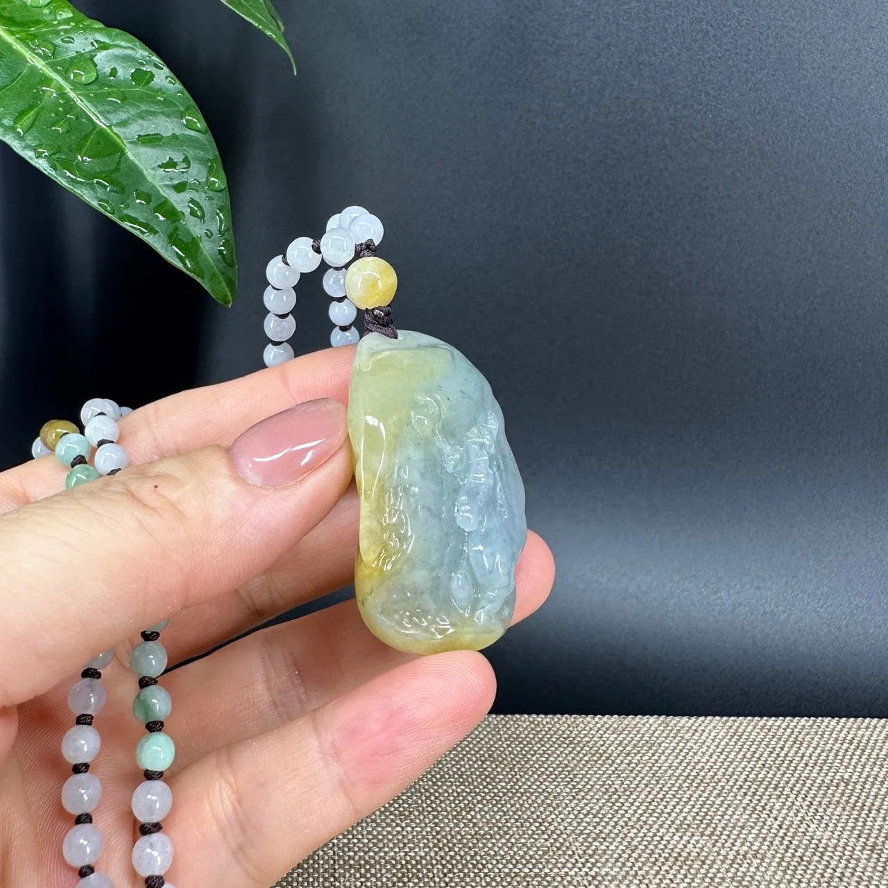 RealJade® Co.  Genuine Burmese Jadeite Jade Sika Deer Pendant Necklace