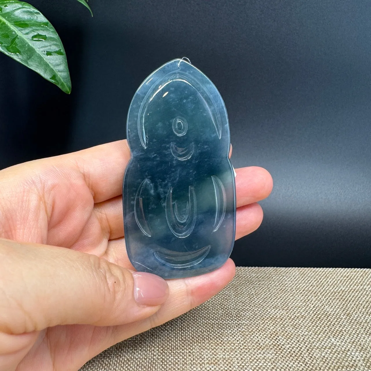 RealJade® Co. High Natural Guatemalan Blue Jadeite Jade Thousand armed Guanyin Pendant