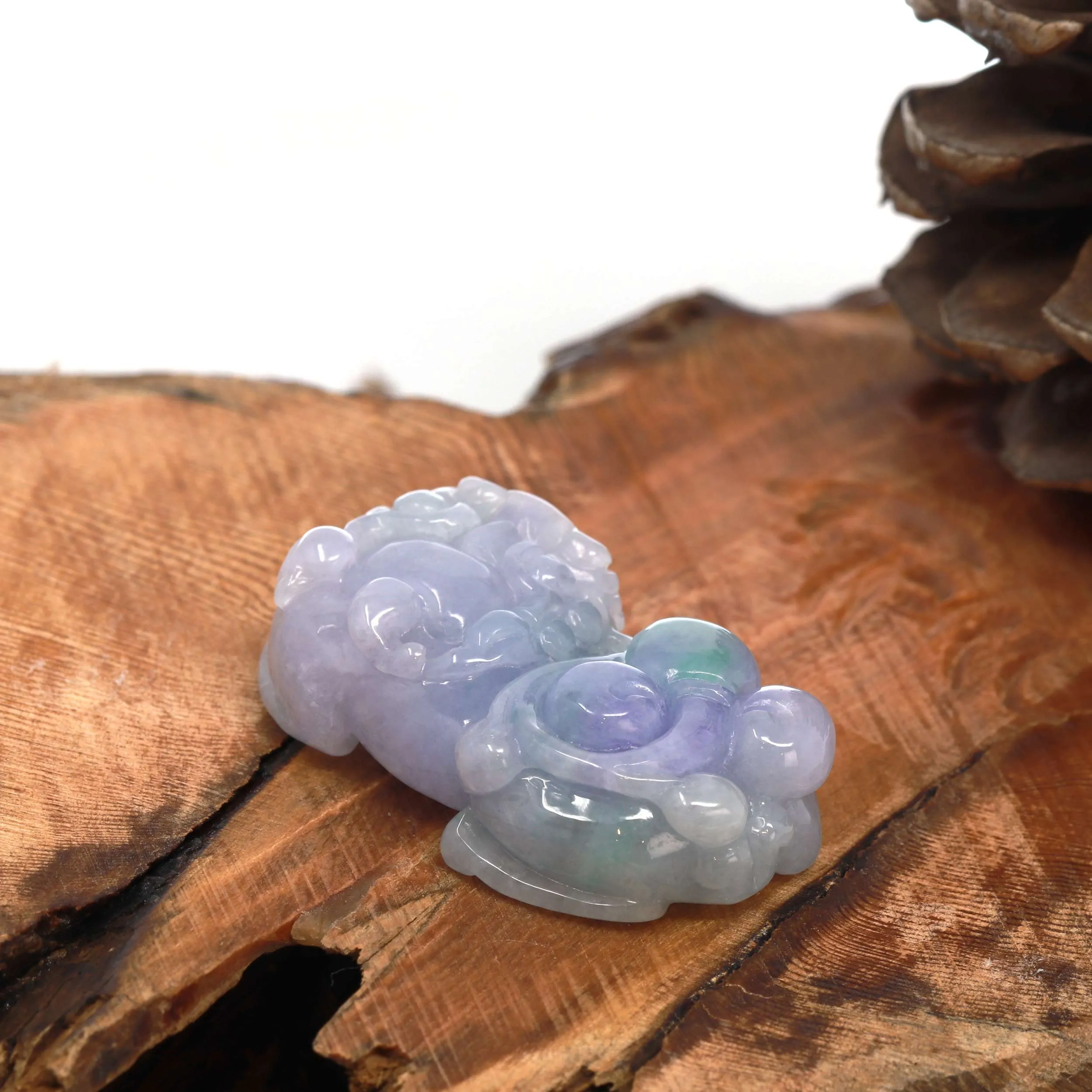 RealJade® High-End Pi Xiu Genuine Burmese Lavender Jadeite Jade PiXiu Pendant Necklace (FengShui Lucky)