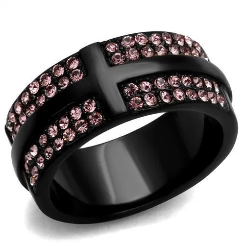 Ring Top GRD Crystal Light Amethyst TK2280 for Women Style Stainless