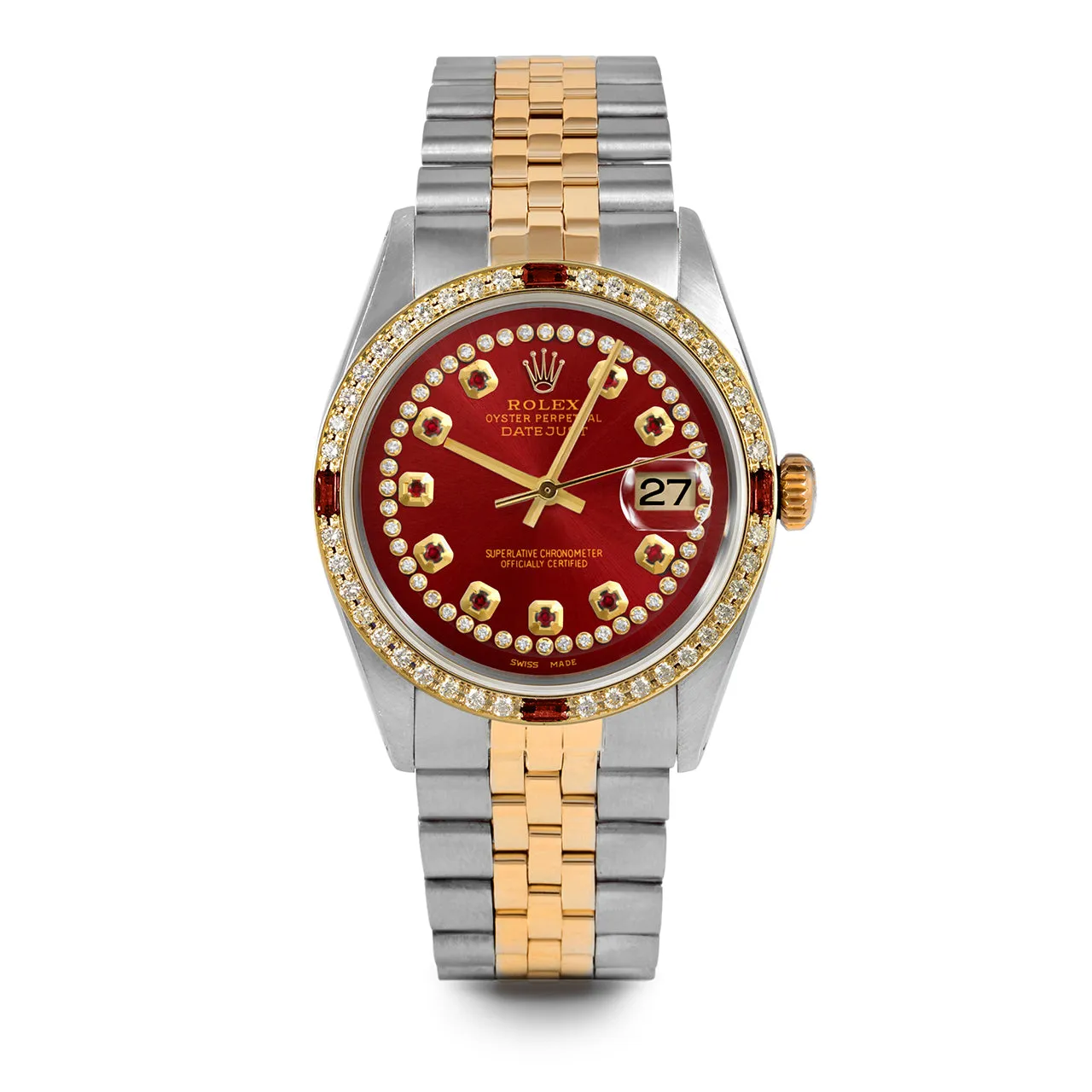 Rolex Datejust 36mm | 1601-TT-RED-STRR-4RBY-JBL