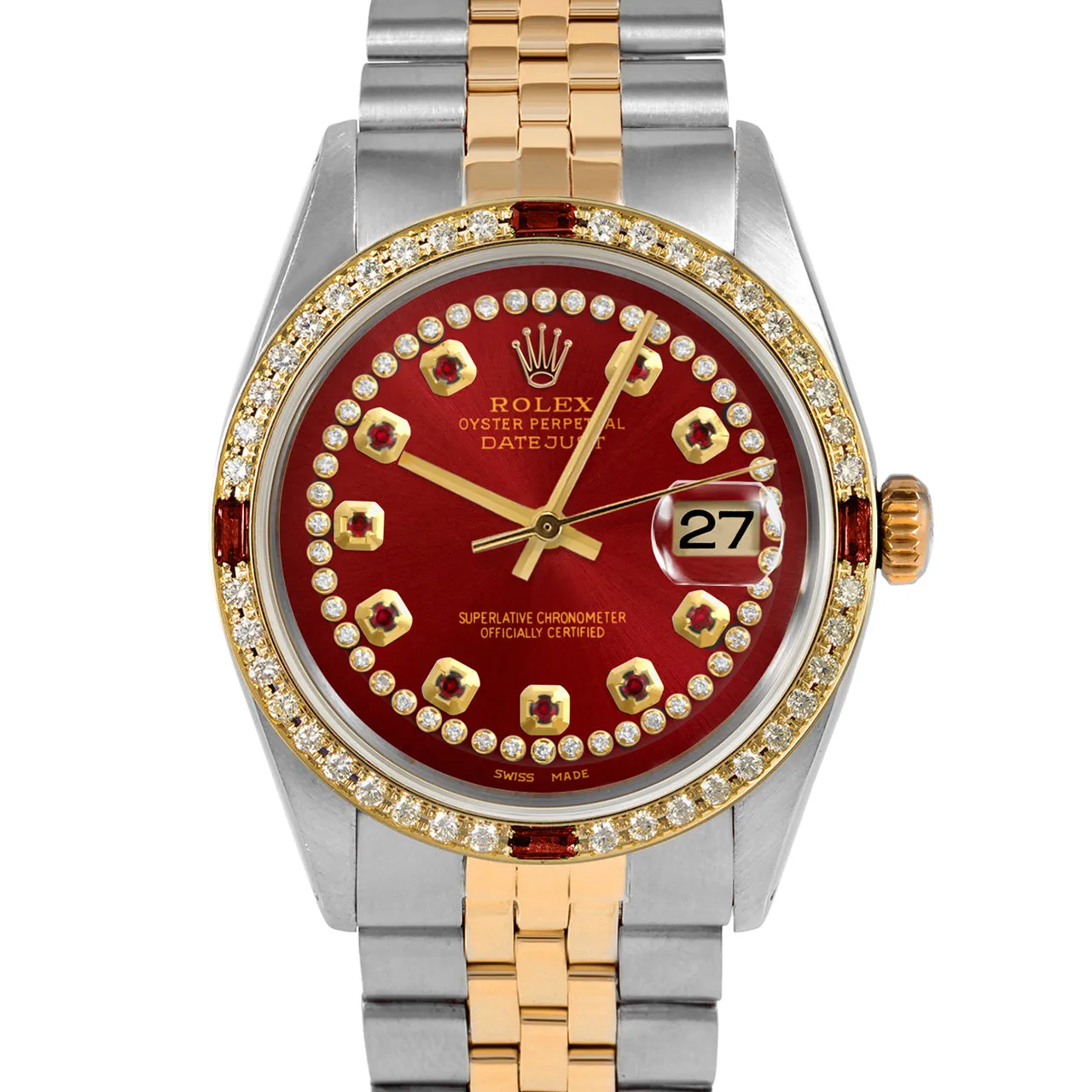 Rolex Datejust 36mm | 1601-TT-RED-STRR-4RBY-JBL