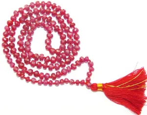 Ruby mala 108 1 beads for Surya