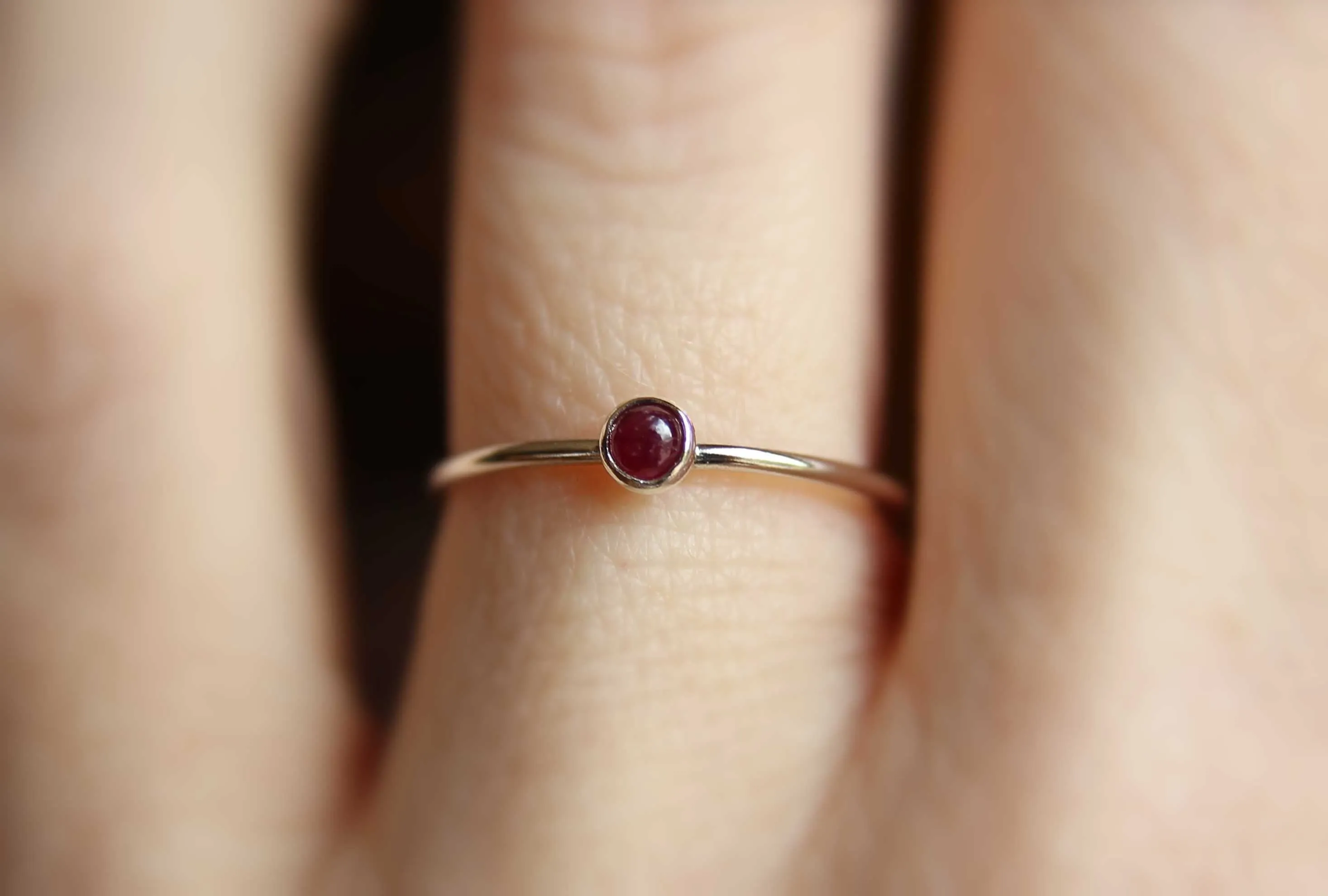 Ruby Ring, Sterling Silver Ruby Ring, Dainty Ruby Ring,Tiny Ruby Ring, Thin Ruby Ring, July Birthstone, Genuine Ruby, Ruby Gemstone, Gift