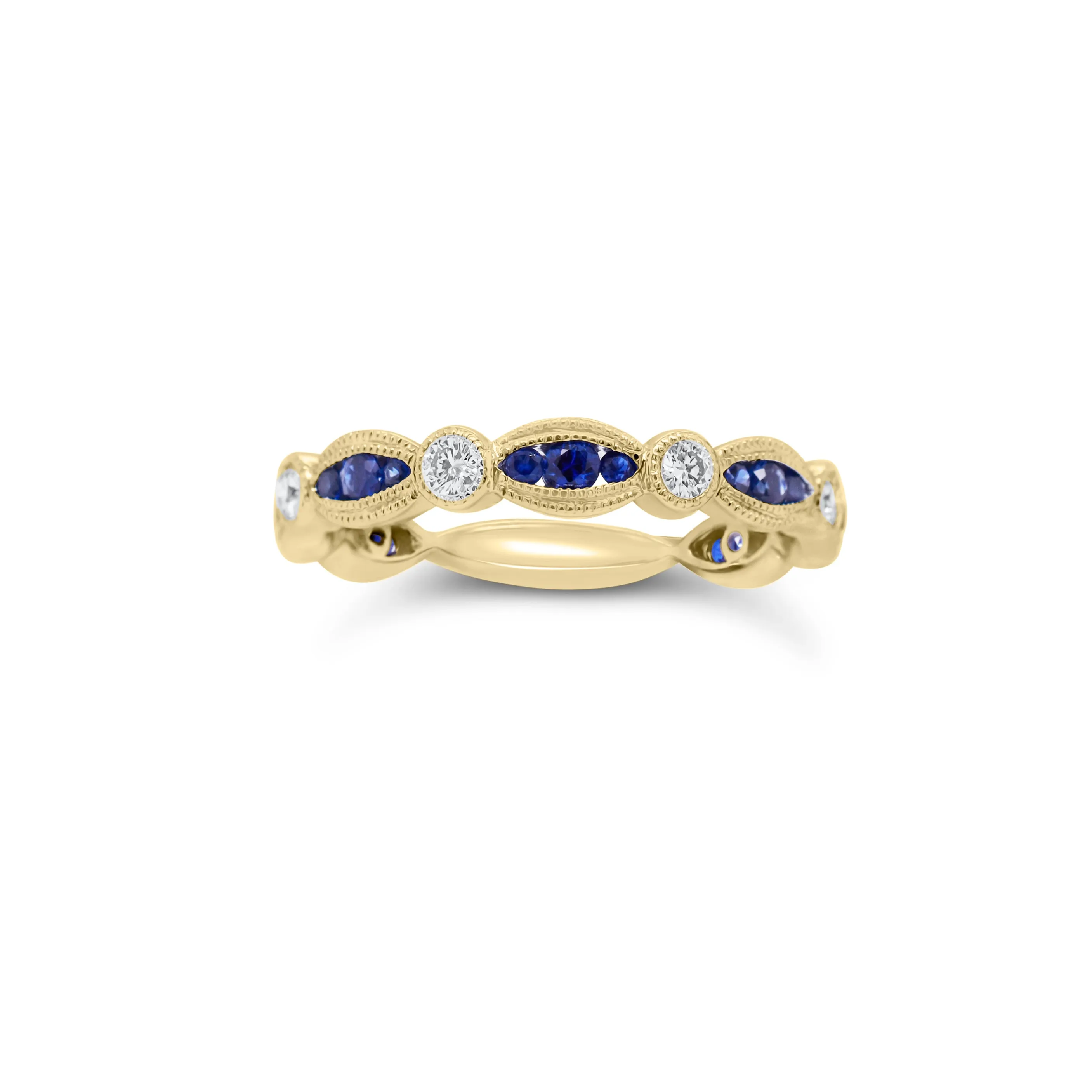 Sapphire & Diamond Stackable Ring