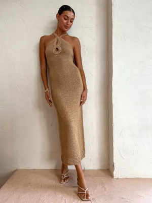 Significant Other Saoirse Midi Dress in Biscuit