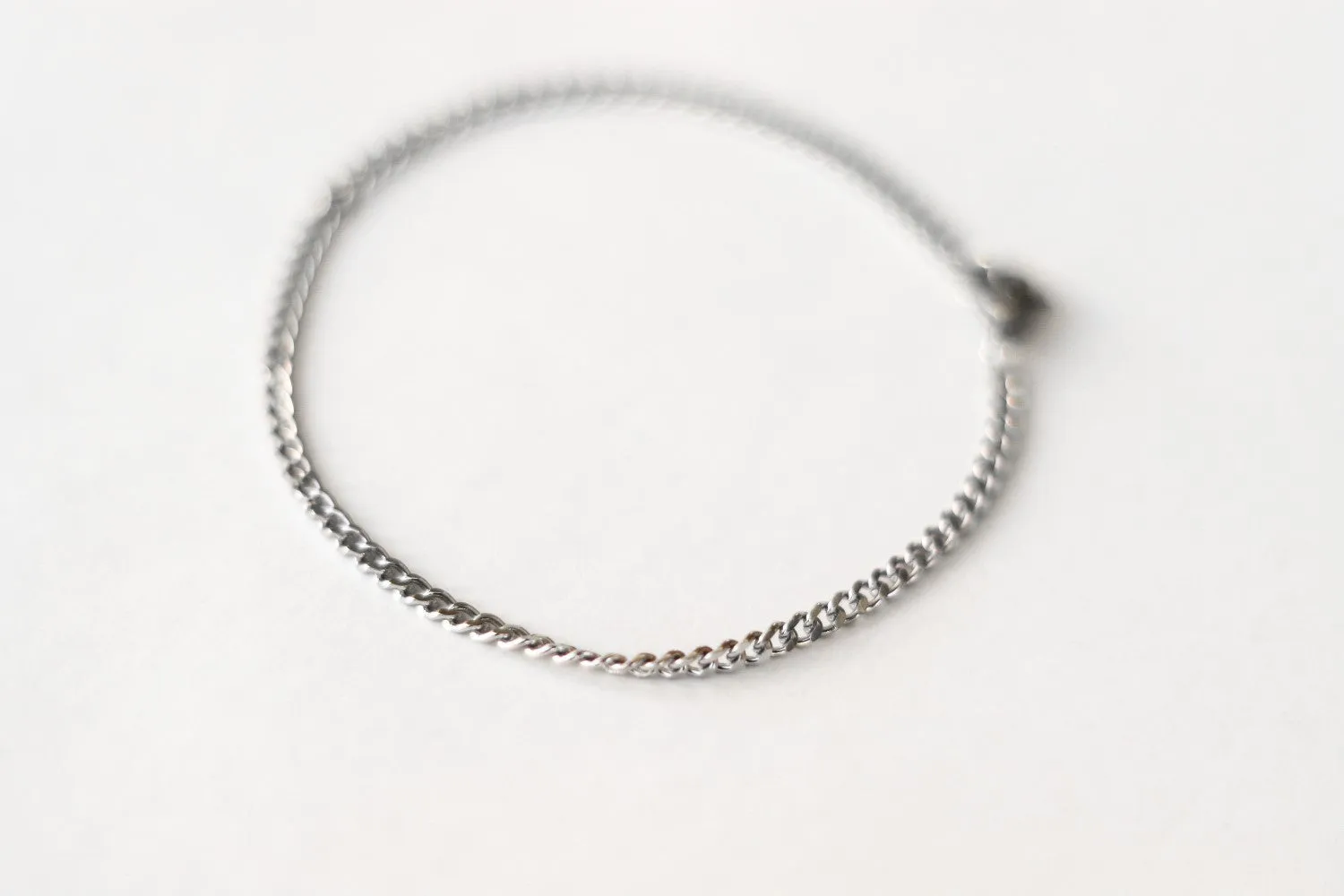 Silver tone chain anklet, waterproof ankle bracelet, gift for her, festival jewelry