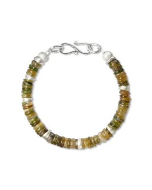 Silver Tourmaline Bracelet (Amber)