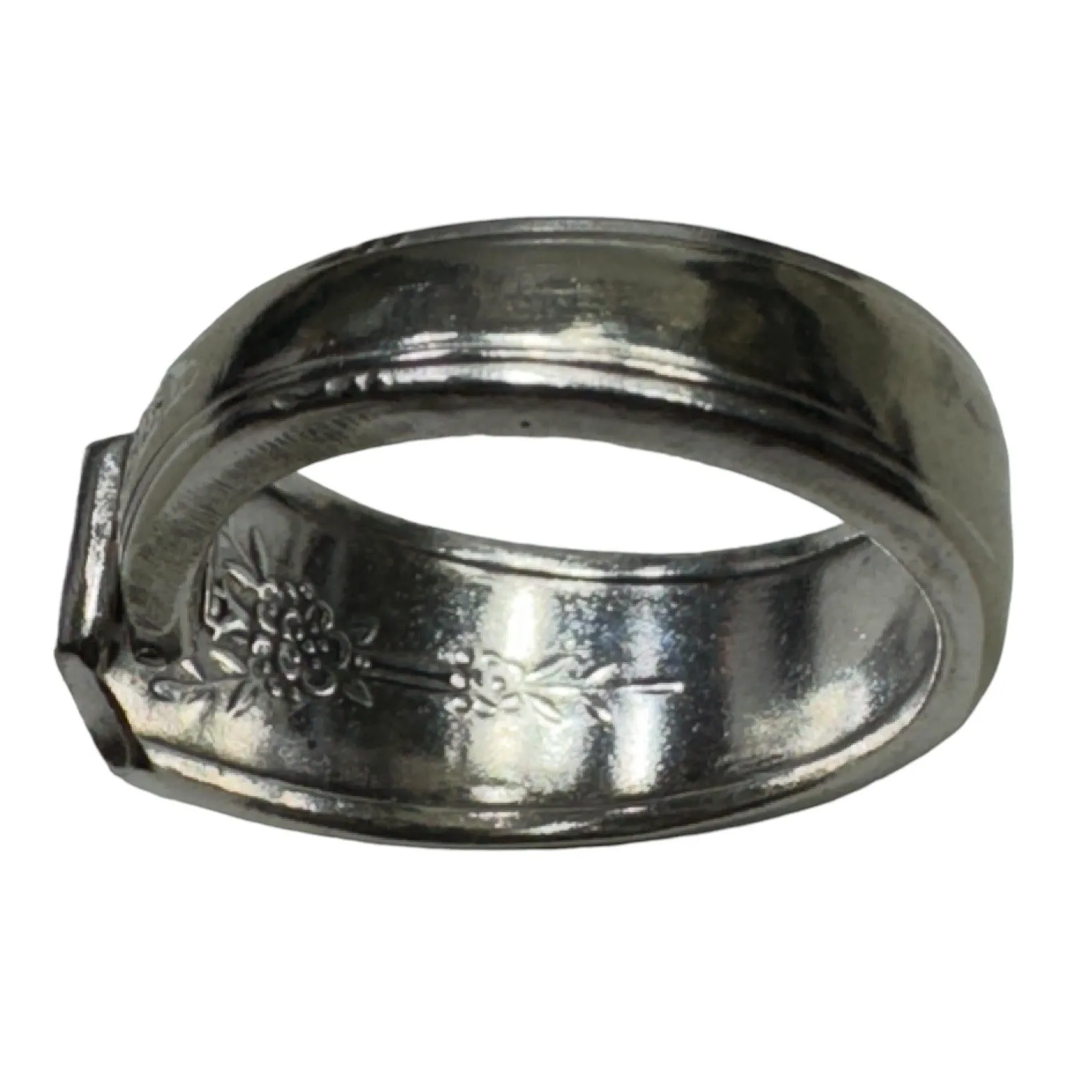 Silverware Artisan Ring from a Vintage Community Plate Silver Plated Spoon