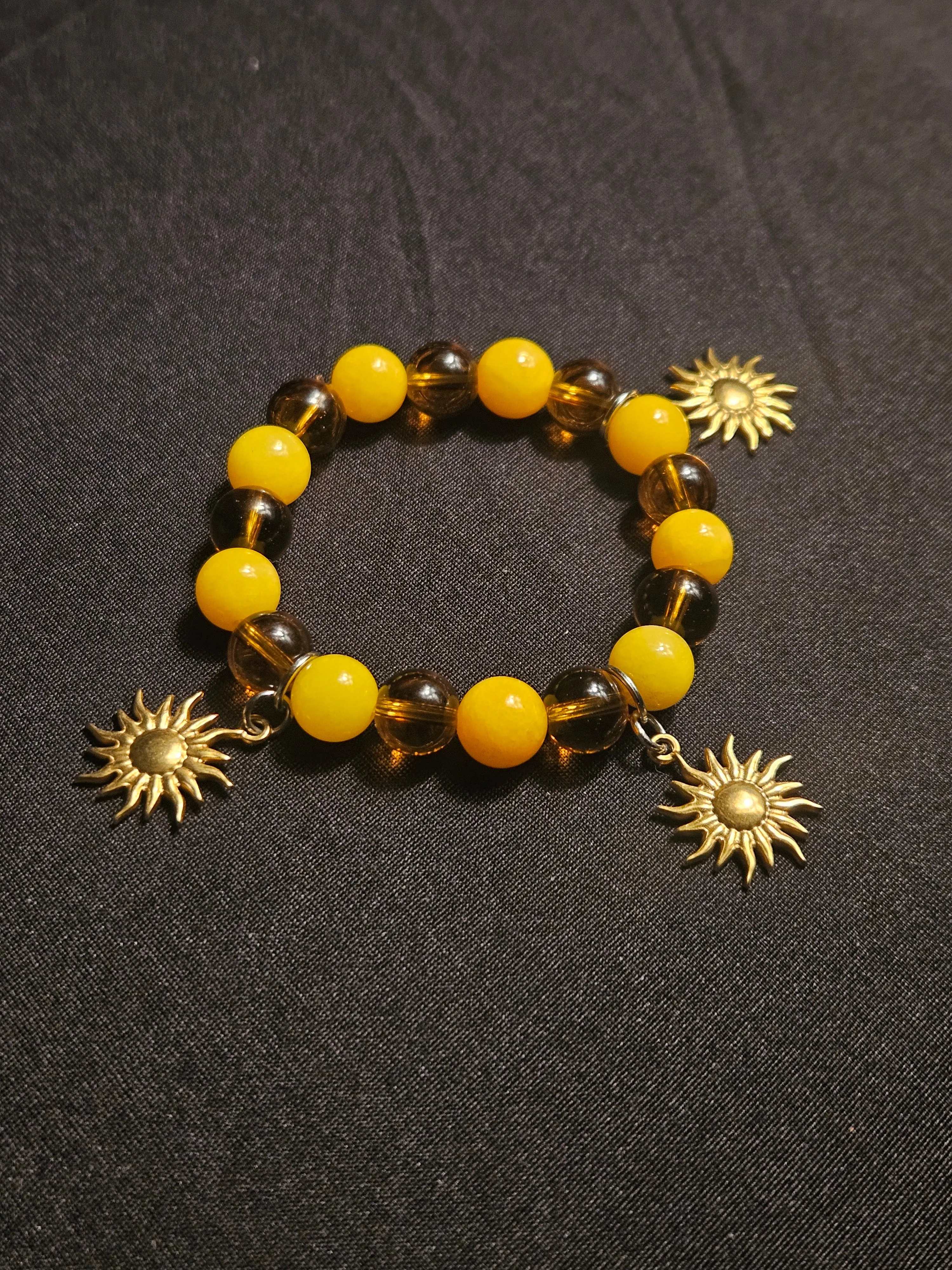 'Sunshine & Honey' Amber& Honey Jade Bracelet