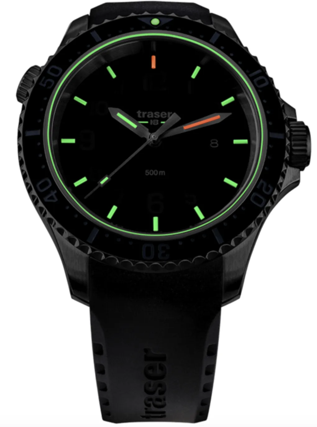 TH3 Watch P67 Diver Black Rubber