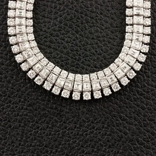 Three Row Diamond Necklace