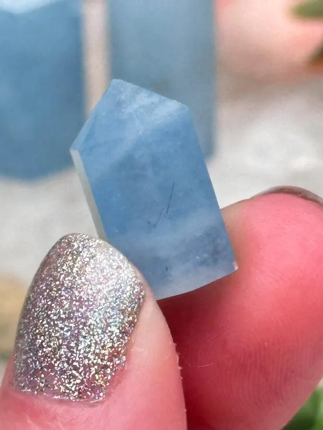 Tiny Aquamarine Points