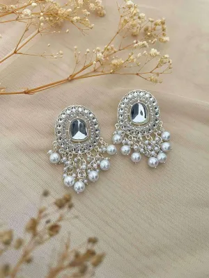 Vintage Crystal Rhinestone Chandbali Earring