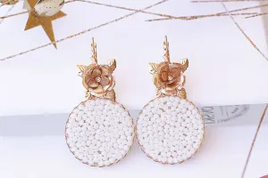 WHITE CRYSTAL ROCK EARRINGS