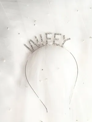 Wifey Headband With Attached Veil