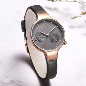 Women's Elegant Leather Quartz Watch