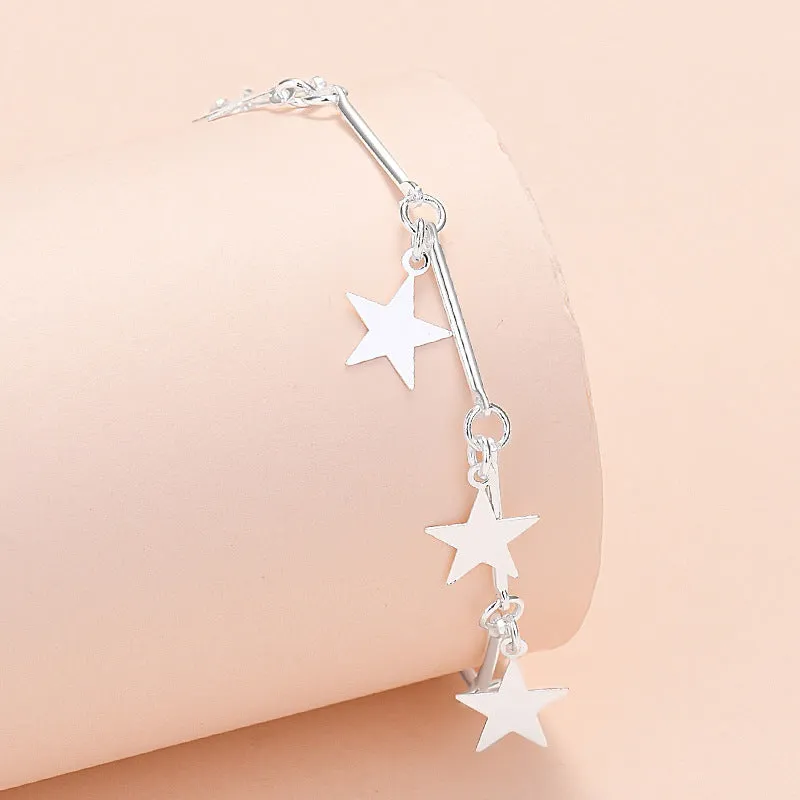 Women's Fashion Silver Plated Geometric Bracelet