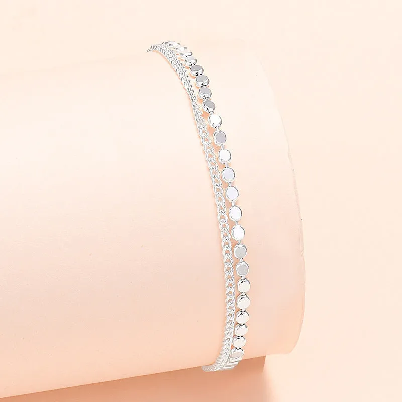 Women's Fashion Silver Plated Geometric Bracelet