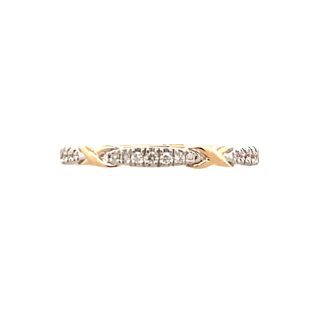 Yellow Gold Diamond Stackable Band