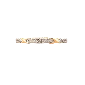 Yellow Gold Diamond Stackable Band