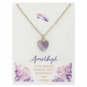 Zad Gemstone Heart Amethyst Necklace