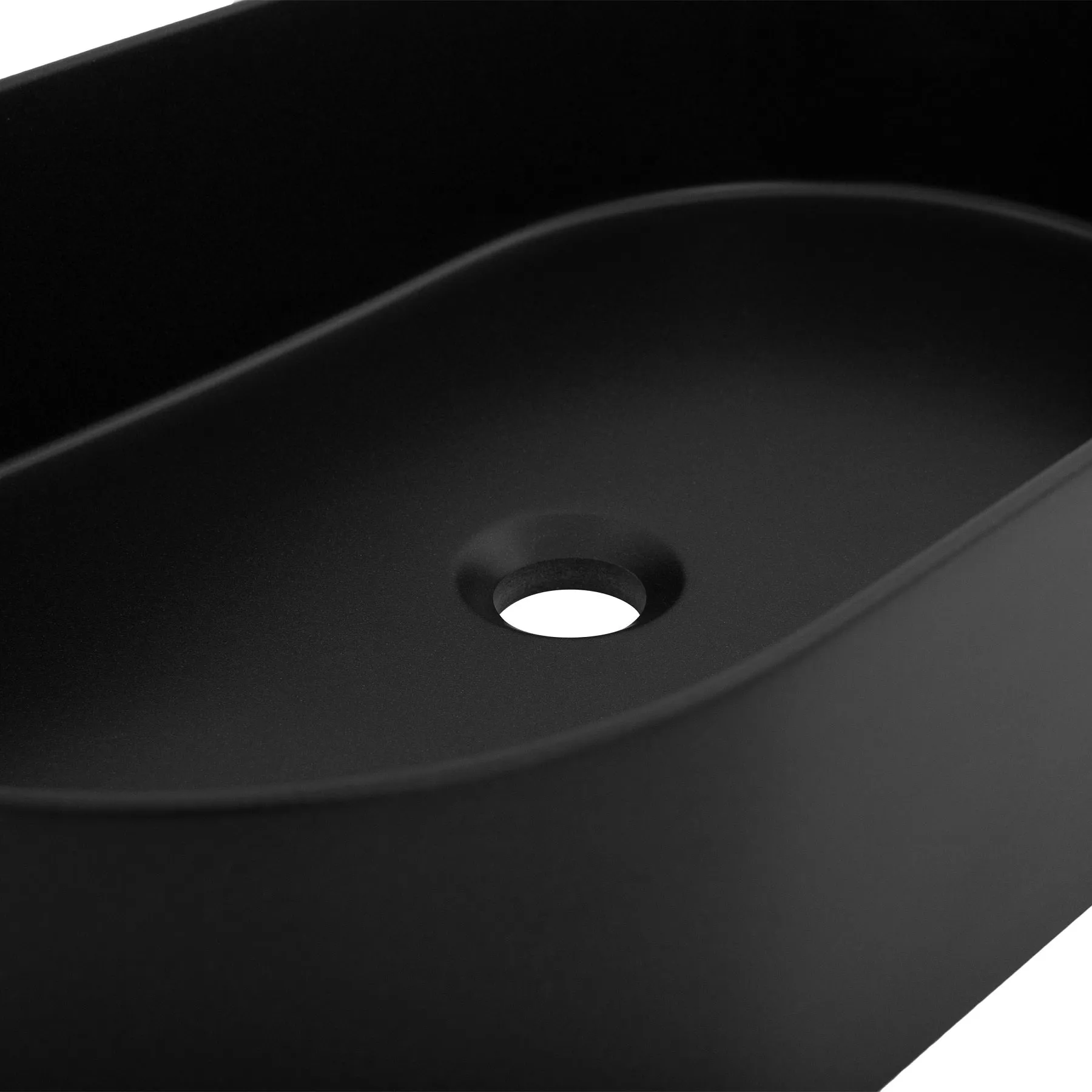 ZLINE 24" Siena Oval Vessel Bath Sink in Matte Black (SK-QVO-MB-24)